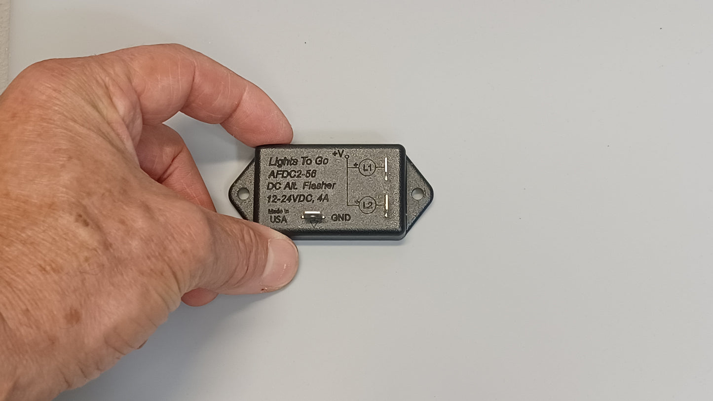 Alternating DC Flasher, 2 channel 56 flash per minute