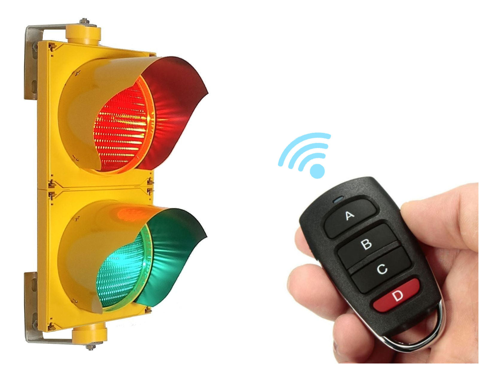 HPB200-RG-RCN2 — Gloss Black Red/Green Industrial LED RC Safety Signal