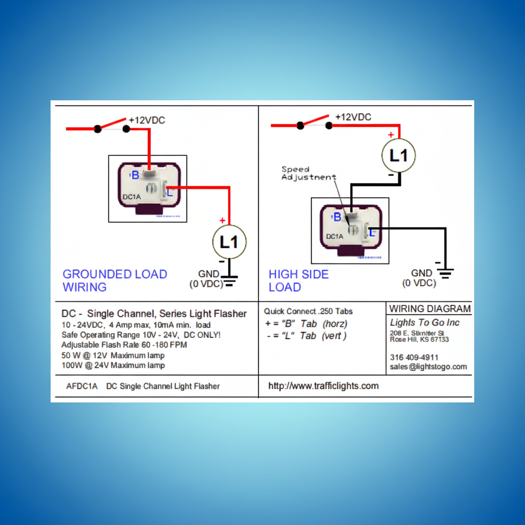 AFDC1A-5 Wiring Diagram — Blue Border
