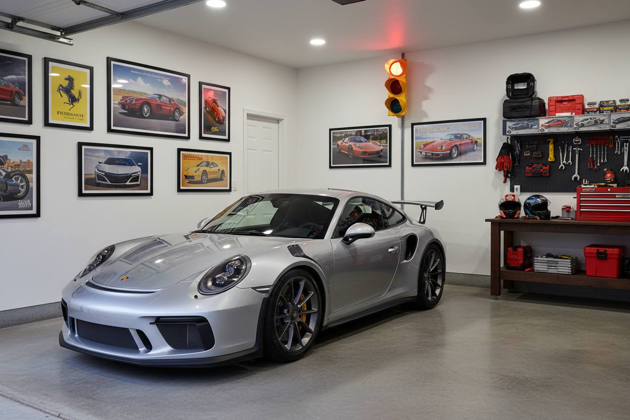 Car garage with HPY200 - only red on