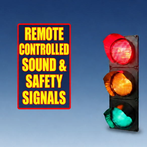 Compact vertical title between the signals