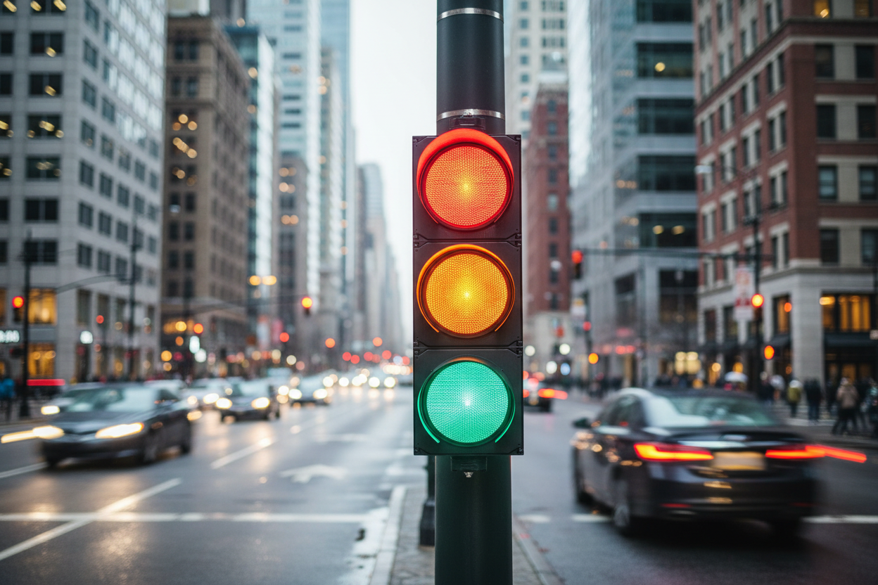 HPB200-RYG gloss black RYG industrial LED traffic signal