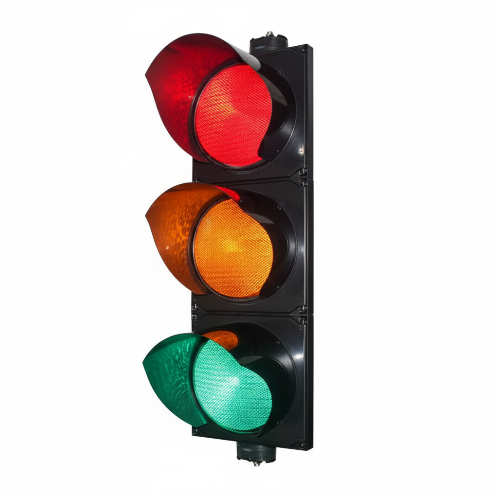 HPB200-RYG Studio gloss black RYG industrial LED traffic signal