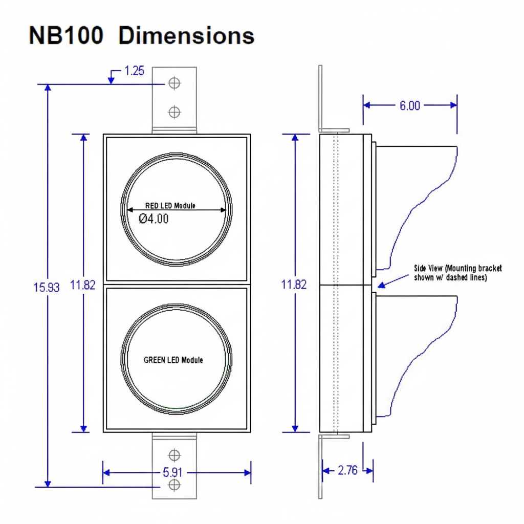 NB100 Dimensions