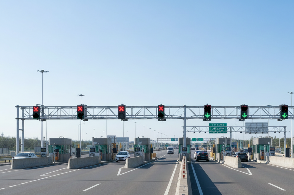 Toll plaza - car removed