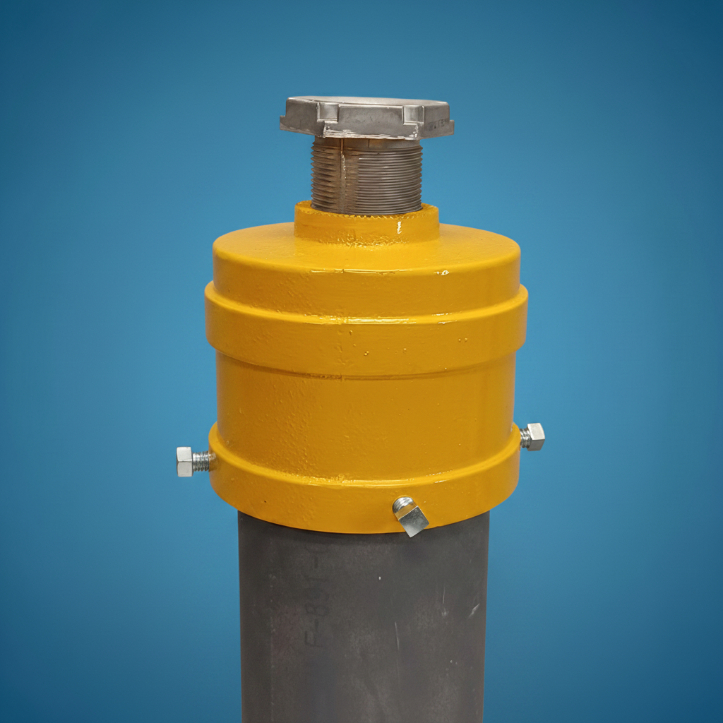 Yellow hub on pole
